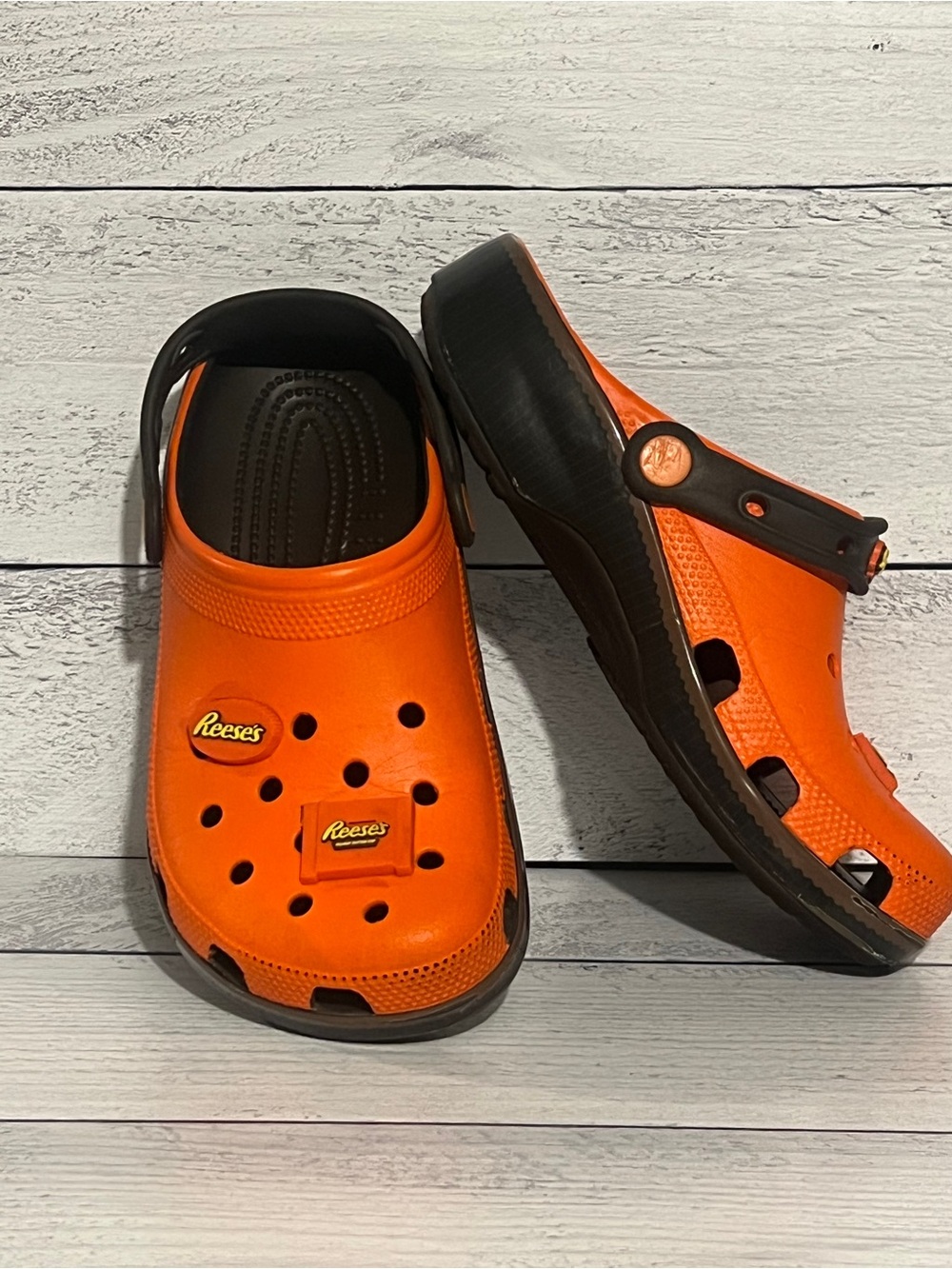 Reese’s Orange Crocs Boys